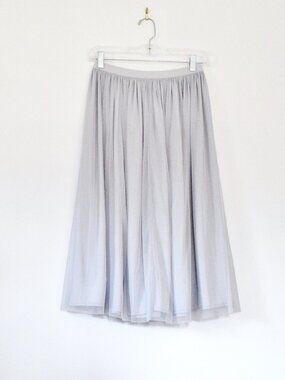 UNIQLO Silver Grey Tulle Fairycore Midi Skirt | Size S